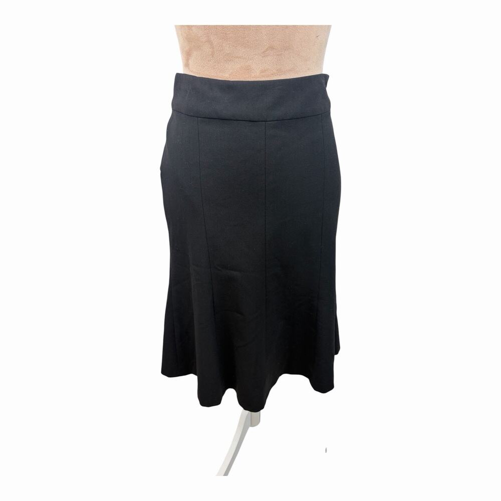 Mexx Black Wool Blend Flare Midi Skirt Size 4